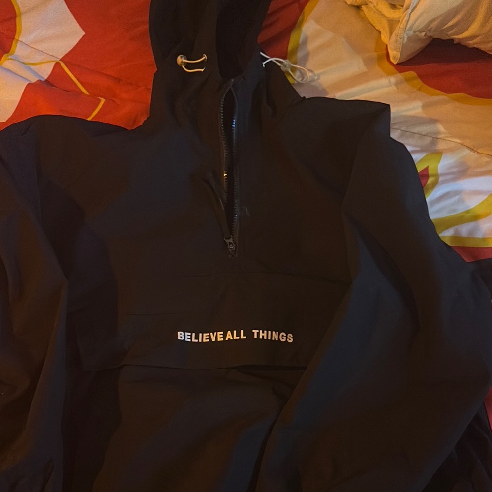 Believe All Things Black Bomber Jacket